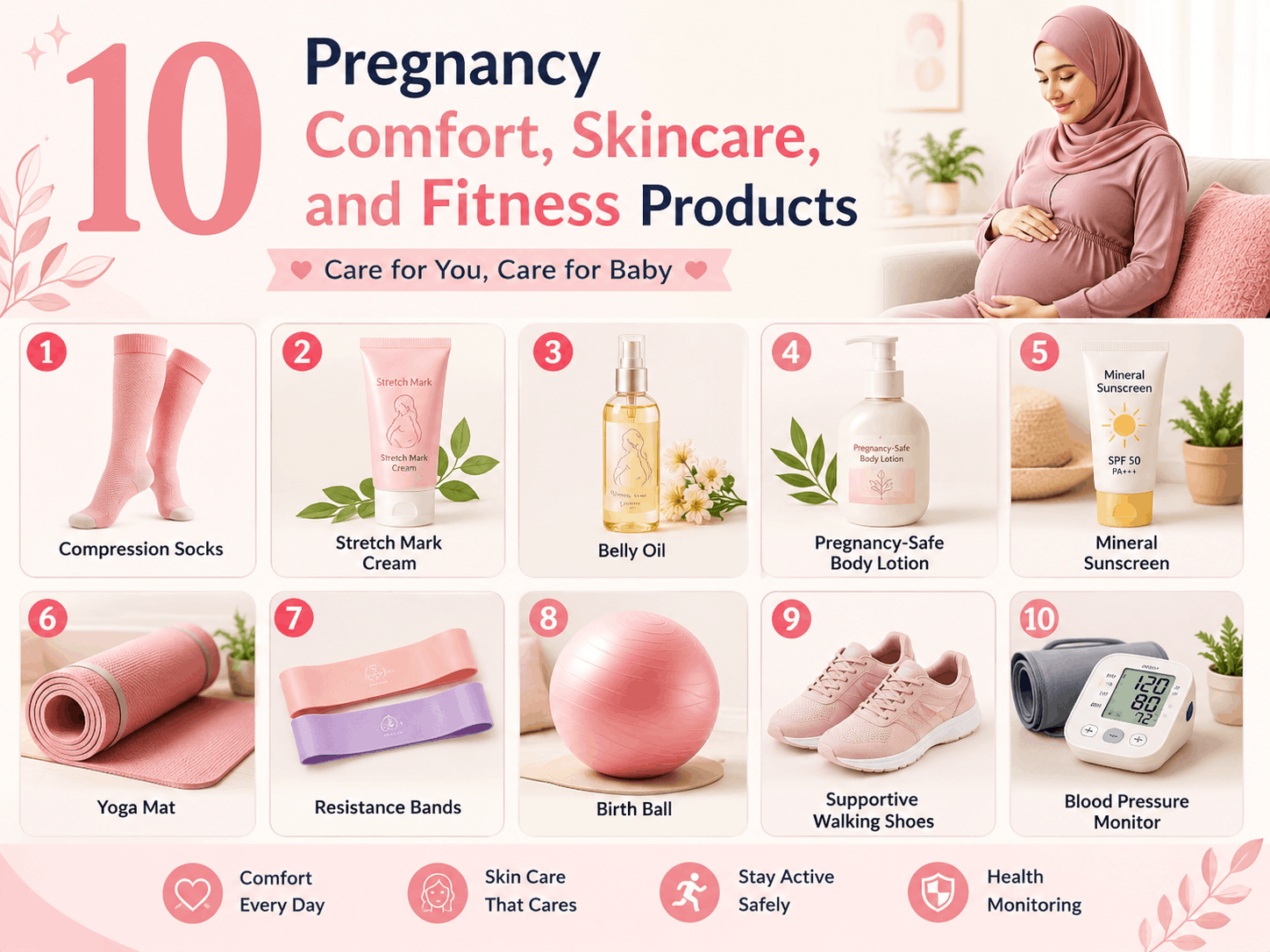 H1: 10 Pregnancy Comfort, Skincare, and Fitness Products (Part 3)